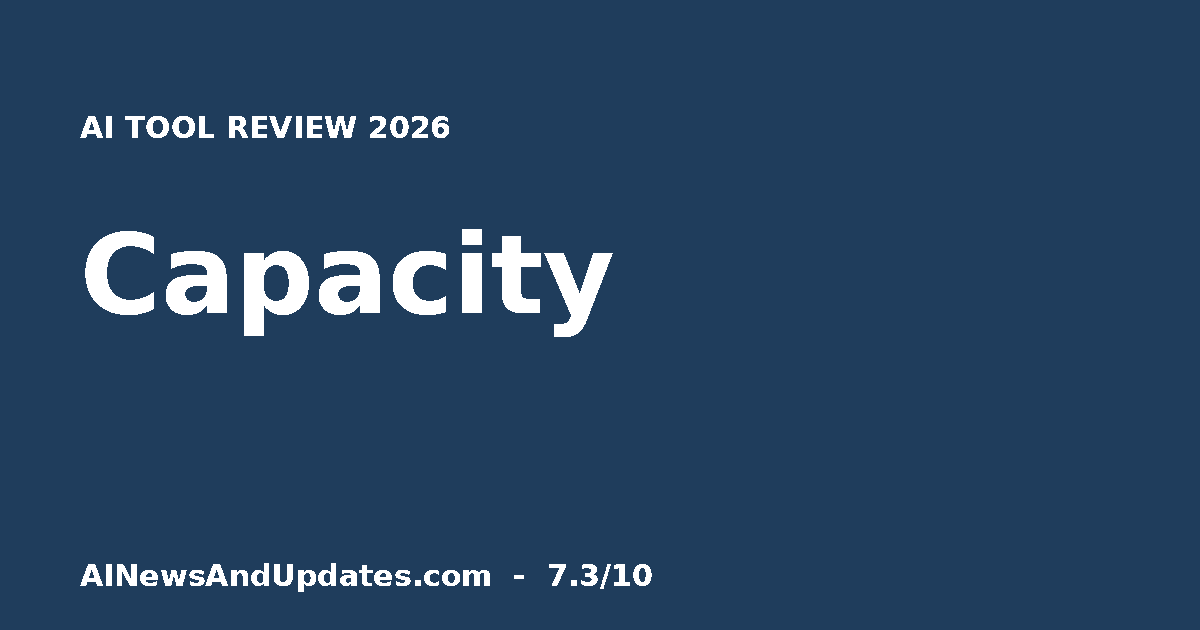 Capacity Review (2026): Features, Pricing & Verdict